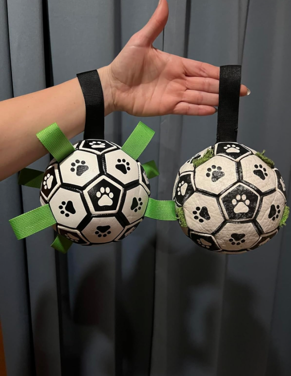 Dog Toys Soccer Ball with Straps - Image 11