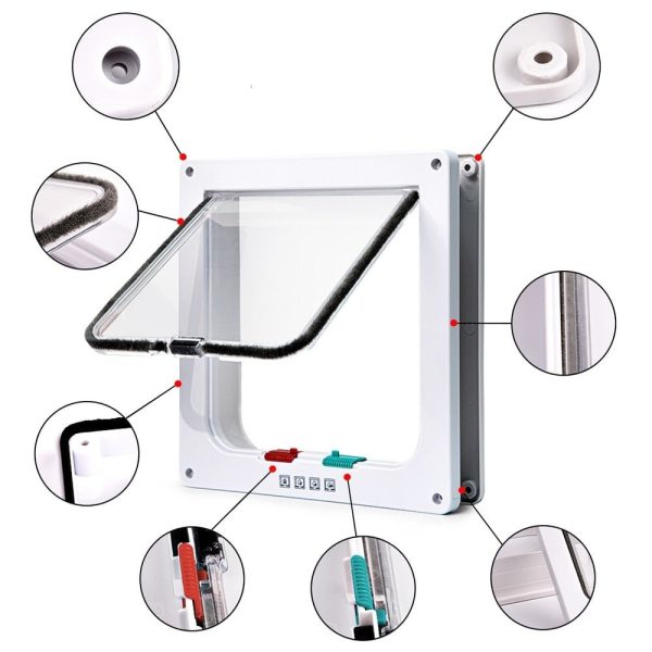 4 Way Security Lock Cat Flap Door - Image 3