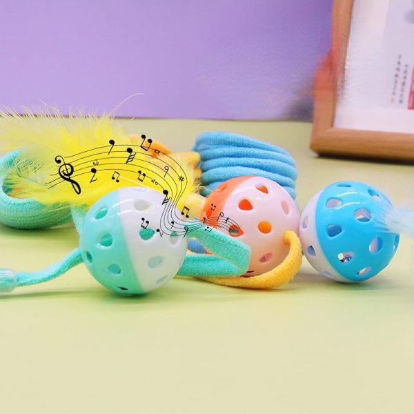 Hanging Spring Plush Ball Cat - Image 3