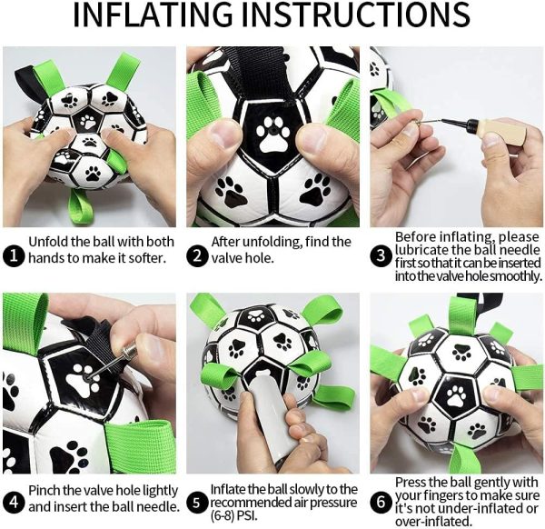 Dog Toys Soccer Ball with Straps - Image 12