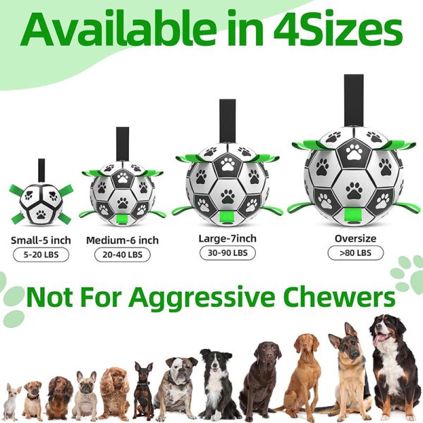 Dog Toys Soccer Ball with Straps - Image 7