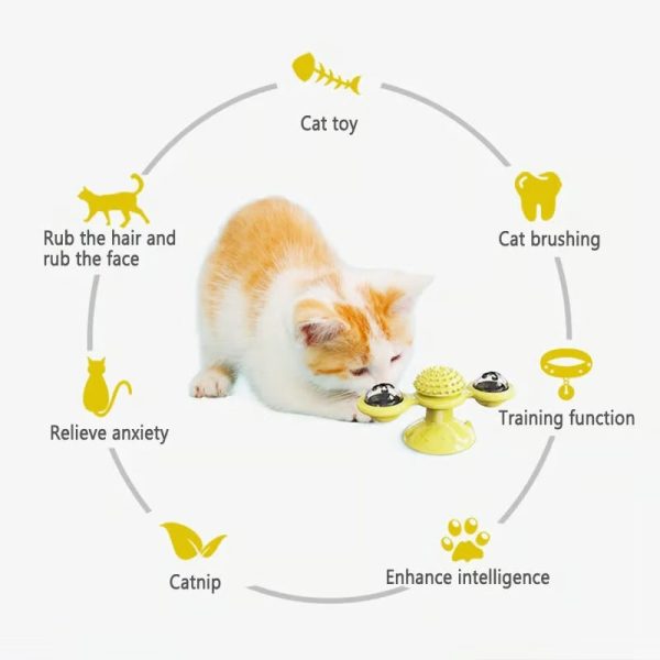 Interactive Windmill Cat Toys with Catnip - Image 7
