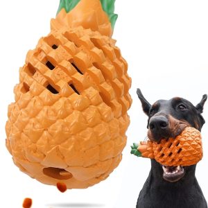 Pineapple Dog Chew Toys With Treat Fill for Aggressive Chewer