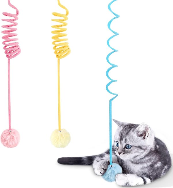 Hanging Spring Plush Ball Cat - Image 2