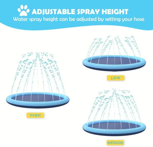 Dog Pool Splash Pad, Anti-Slip Sprinkler Pad for Kids & Dogs - Image 10