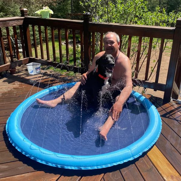 Dog Pool Splash Pad, Anti-Slip Sprinkler Pad for Kids & Dogs - Image 4
