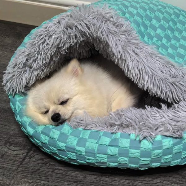 Cozy Cave Pet Bed for Cats and Small Dogs - Image 12