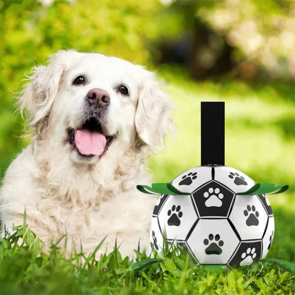 Dog Toys Soccer Ball with Straps - Image 5