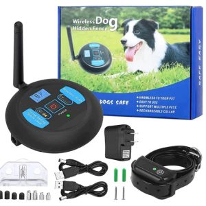 2-in-1 Wireless Dog Fence & Outdoor Training Collar, Dog Containment System